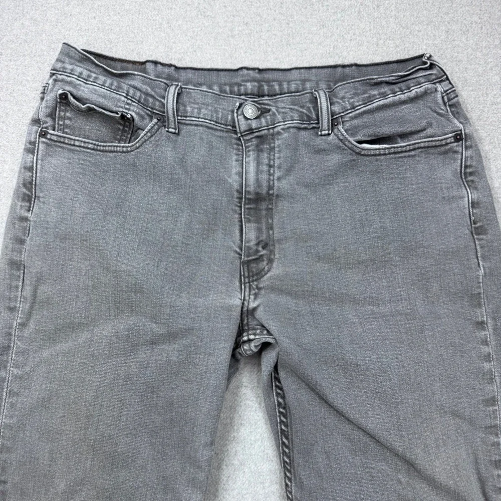 Levi's 514 Jeans Mens‎ 36x31 (Tagged 38x32) Gray Faded Straight Fit Denim *FLAW